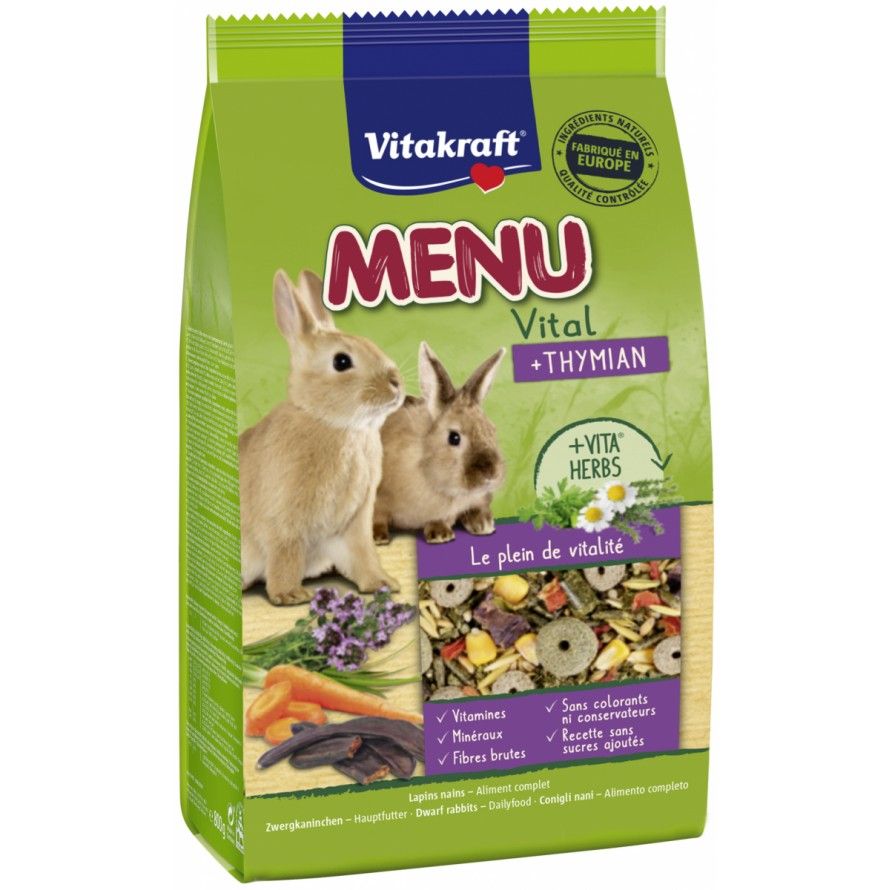 VITAKRAFT - Vital Menu with Dwarf Rabbit Thyme