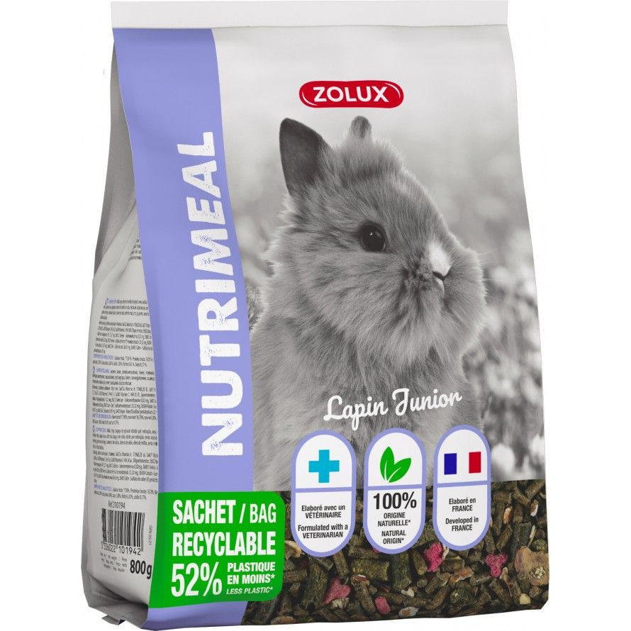 ZOLUX - Nutrimeal Dwarf Rabbit Junior 800g