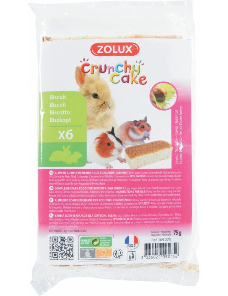 ZOLUX - Torta Croccante per Roditori Alla Nocciola