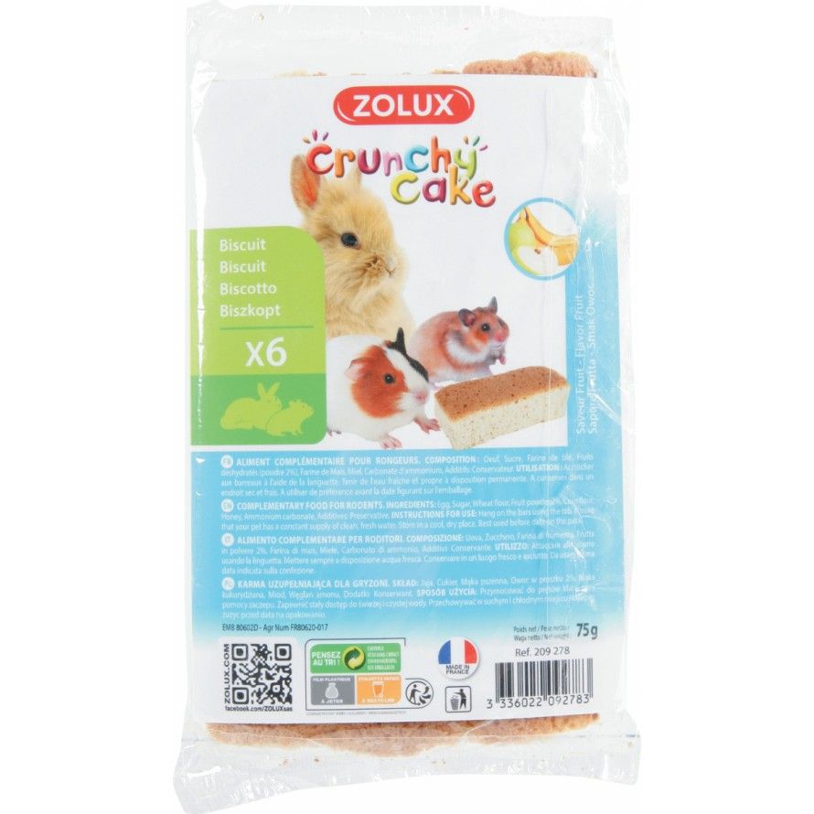 ZOLUX - Crunchy Cake for Rodents apple/banana