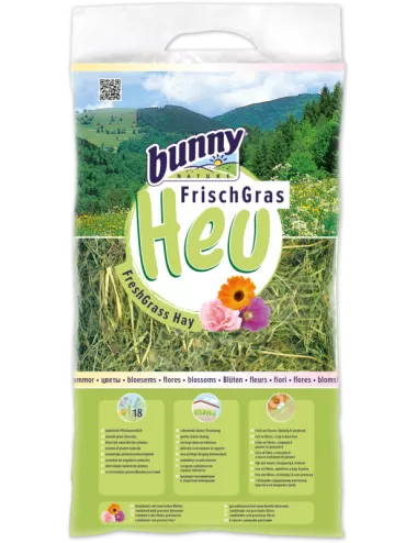 BUNNY NATURE - Heno de Hierba Fresca con Flores