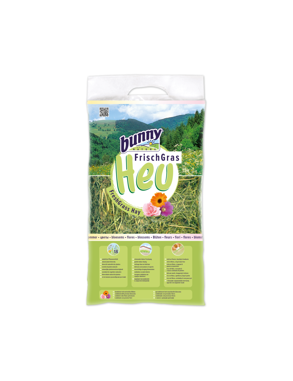 BUNNY NATURE - Heno de Hierba Fresca con Flores