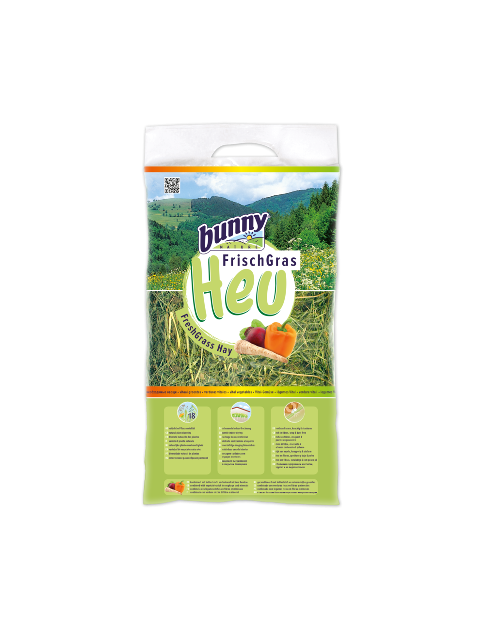 BUNNY NATURE - Heno de Hierba Fresca con Verduras