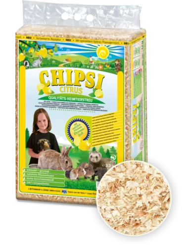 CHIPSI - Lettiera agli Agrumi per Conigli e Roditori 60l