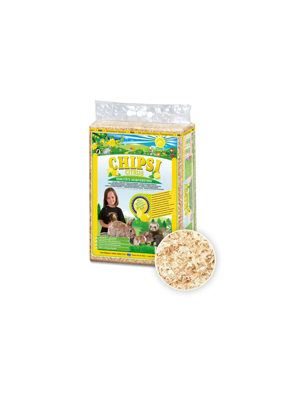 CHIPSI - Lettiera agli Agrumi per Conigli e Roditori 60l CHIPSI - Lettiera agli Agrumi per Conigli e Roditori 60l