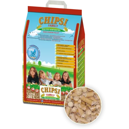 CHIPSI - Família - Ninhada de Pellets de Milho CHIPSI - Família - Ninhada de Pellets de Milho