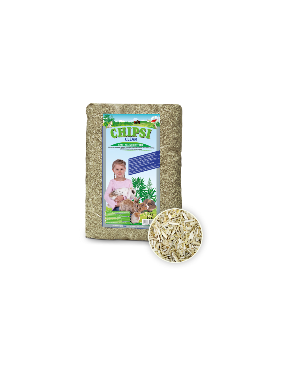CHIPSI - Clean - Hemp litter for rabbits and rodents
