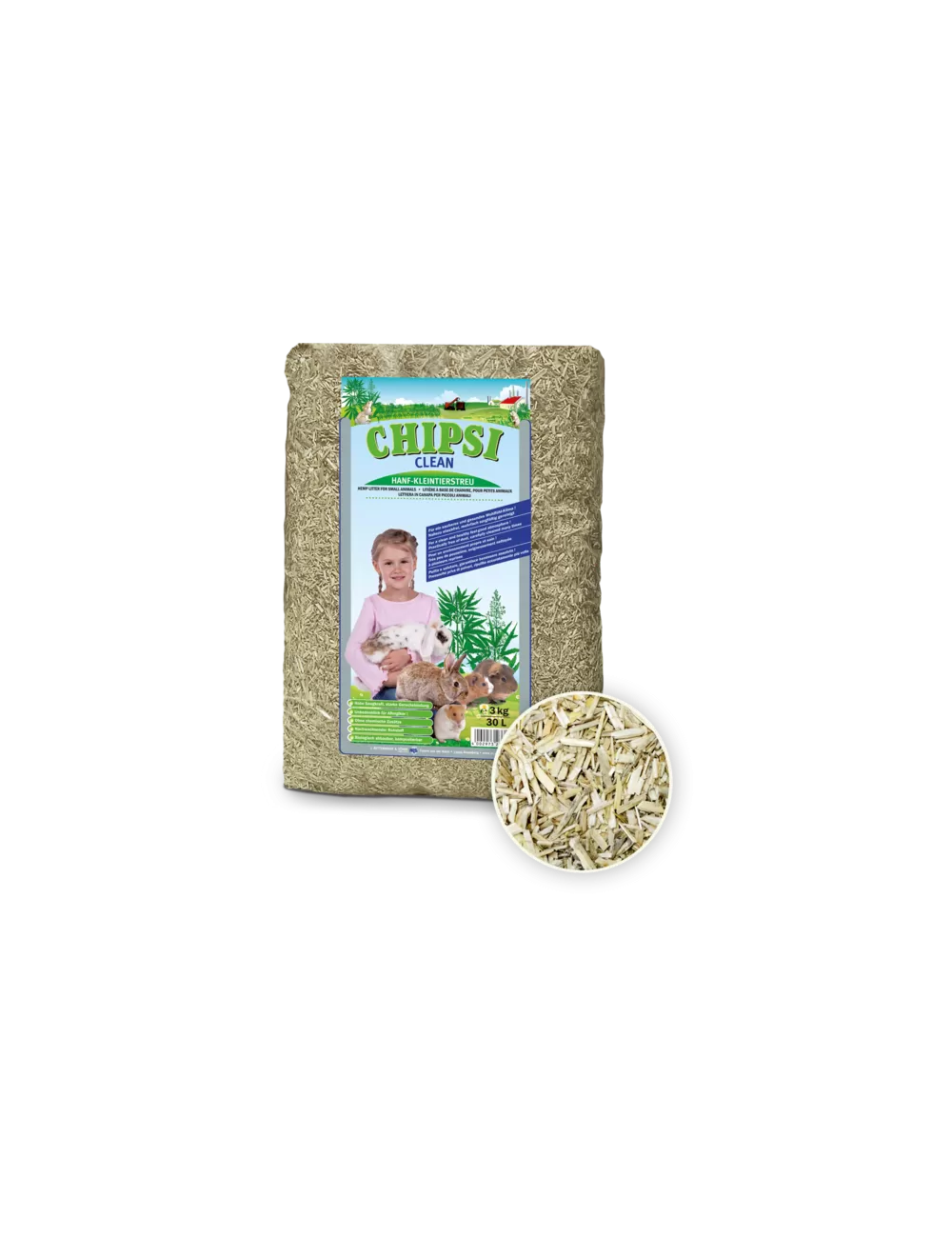 CHIPSI Clean Hemp litter for rabbits and rodents