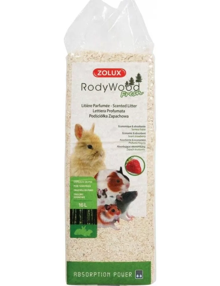 ZOLUX - RodyWood Strawberry Litter 16l