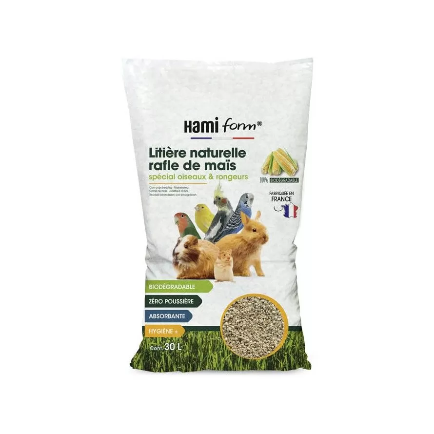 HAMIFORM - Litière Naturelle Rafle de Maïs 30l HAMIFORM - Litière Naturelle Rafle de Maïs 30l