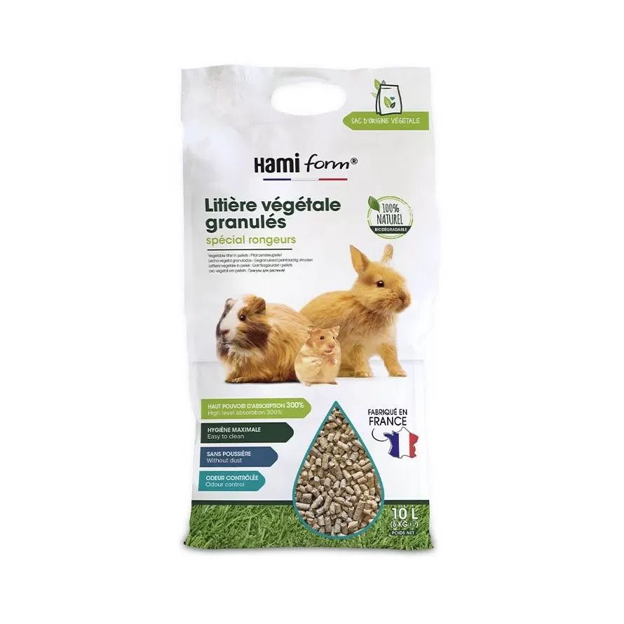 HAMIFORM - Litière Végétale Granulés Ecologique 10l HAMIFORM - Litière Végétale Granulés Ecologique 10l