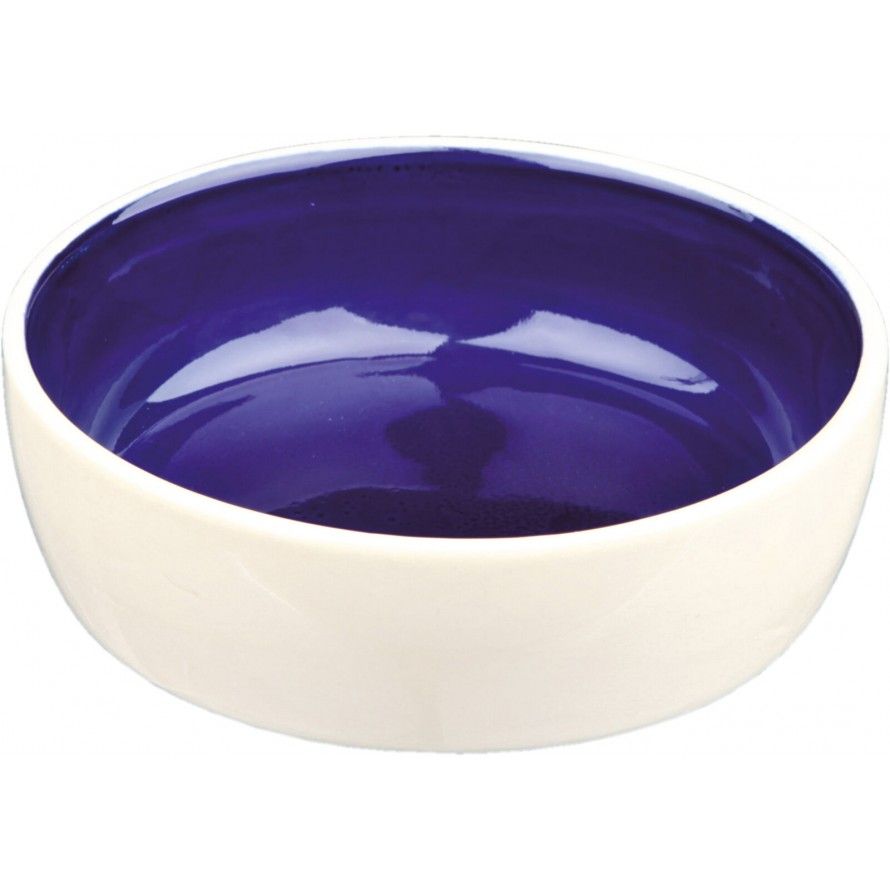 TRIXIE - Cream/Blue Ceramic Bowl