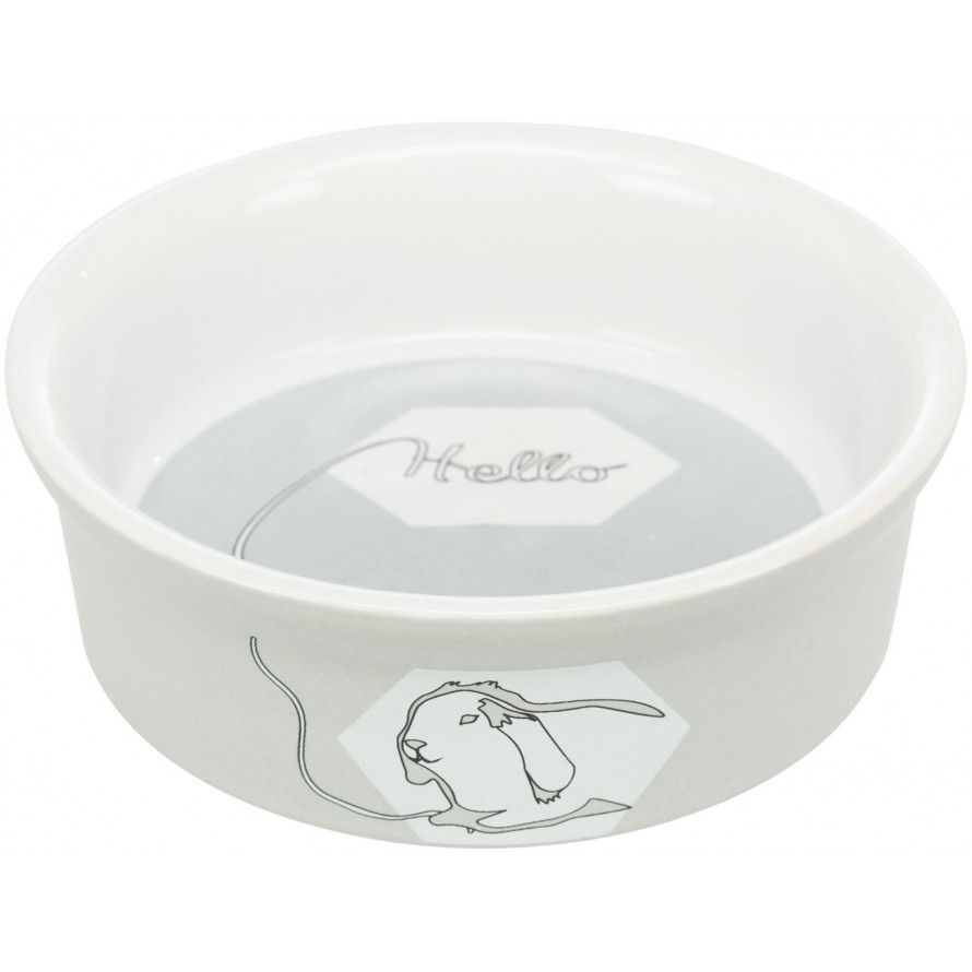 TRIXIE – Keramiknapf für Kaninchen – grau