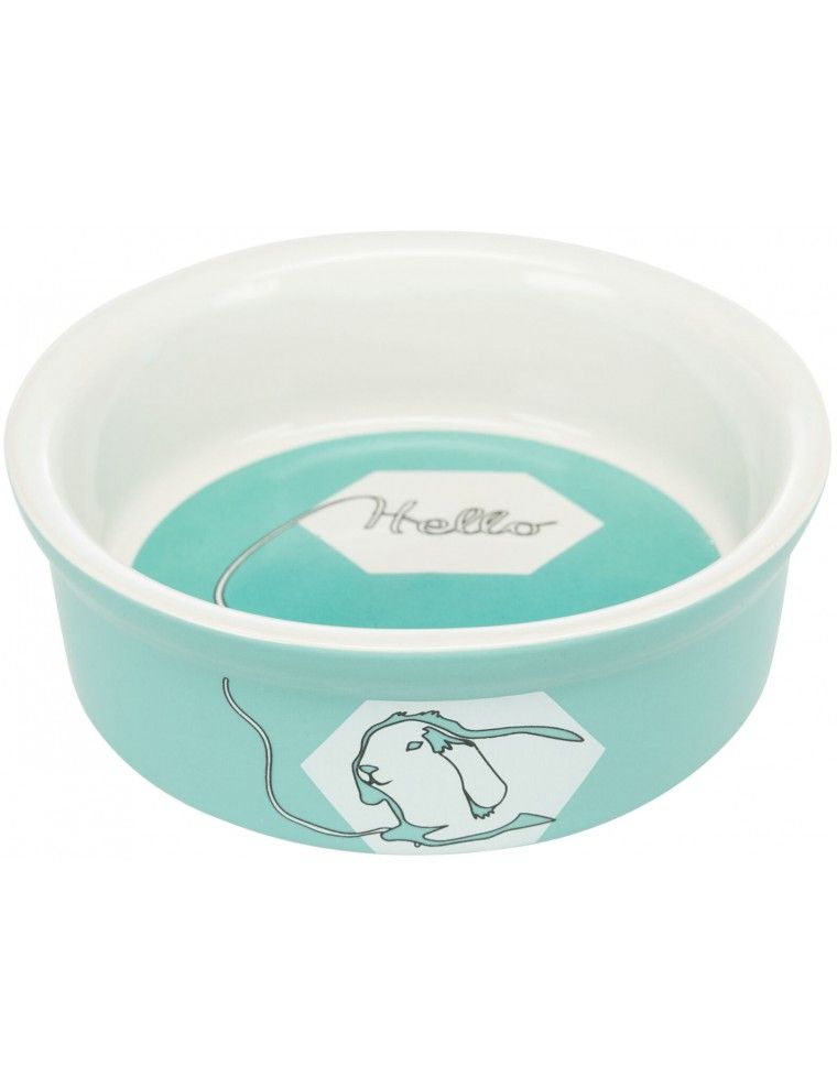 TRIXIE - Écuelle en Céramique pour Lapins - bleu