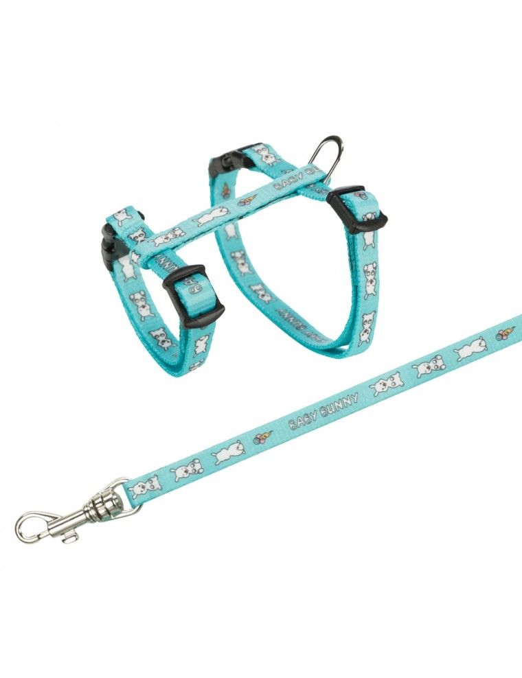 TRIXIE - “Rabbit Pattern” harness with leash for little rabbit