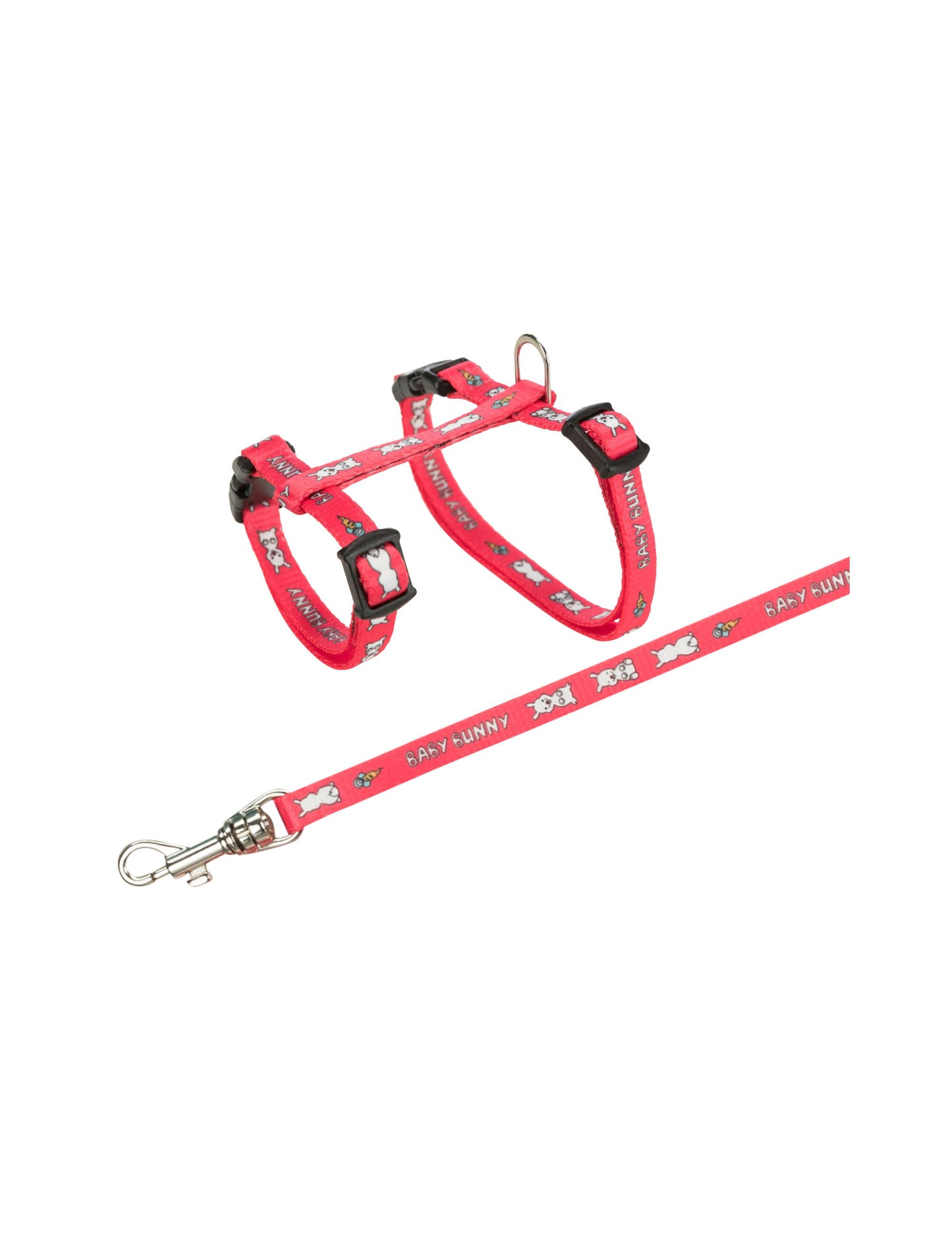 TRIXIE - Geschirr „Rabbit Pattern“ mit Leine für kleine Kaninchen