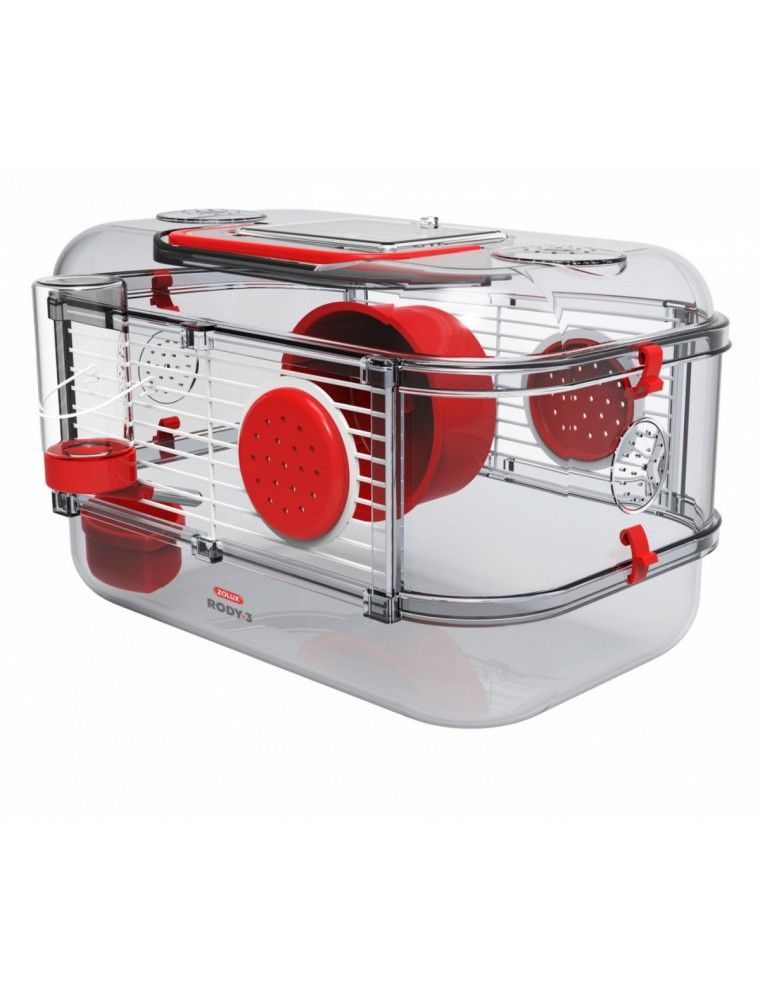 ZOLUX - Cage "Rody 3 mini" pour petits rongeurs rouge