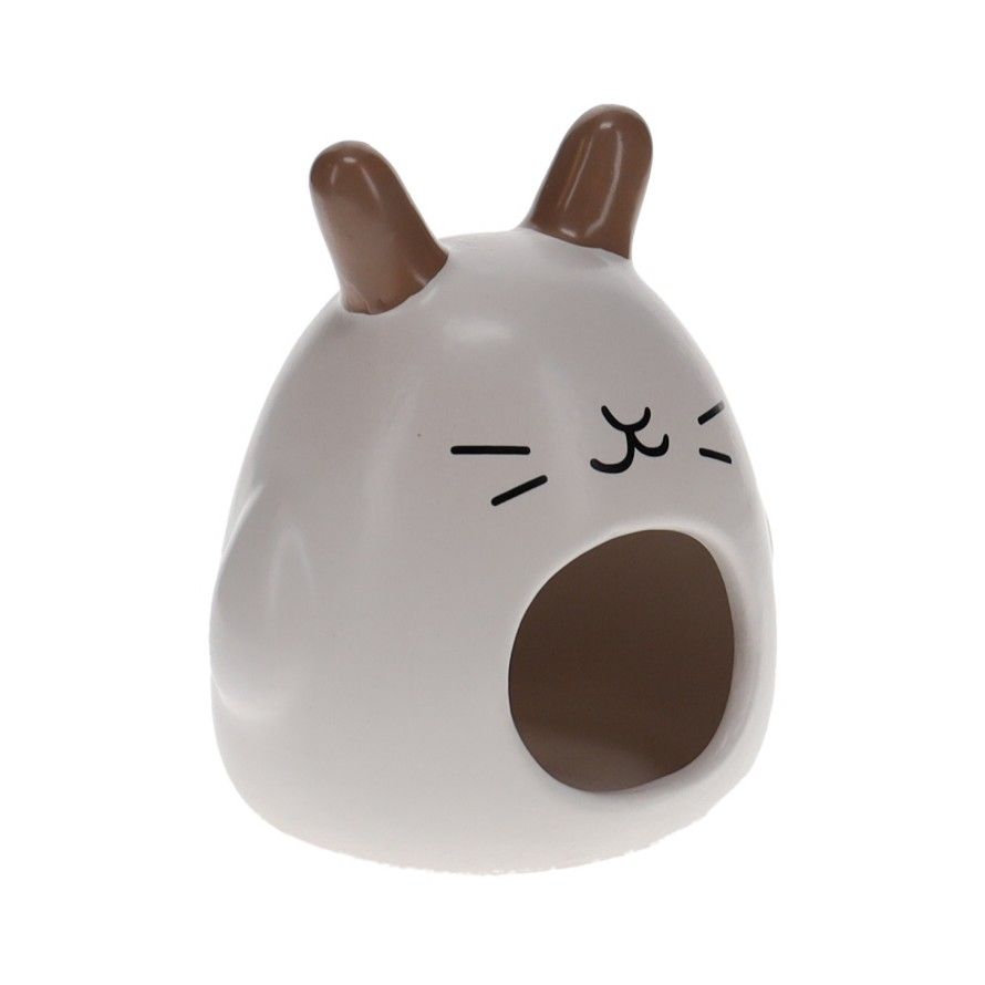 DUVO+ - Casita de cerámica “Conejo” para Hámster y Ratón