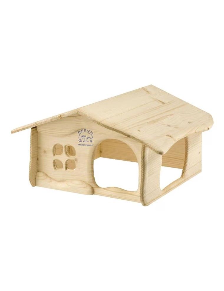 RESCH - Chalet de madera maciza para pequeños roedores