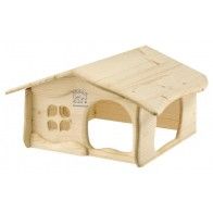 RESCH - Chalet de madera maciza para pequeños roedores