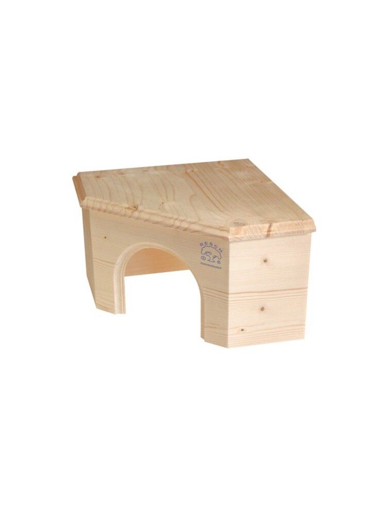 RESCH - Casa esquinera de madera maciza para roedores