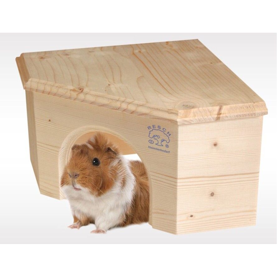 Maison d'Angle Bois pour Rongeurs RESCH - Compacte & Confortable