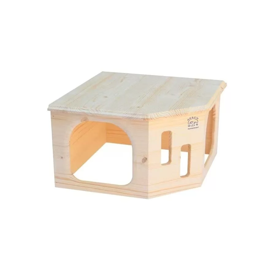 RESCH - Large Corner House for rabbit and guinea pig RESCH - Large Corner House for rabbit and guinea pig