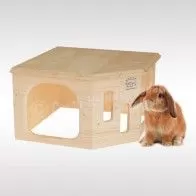 RESCH - Large Corner House for rabbit and guinea pig RESCH - Large Corner House for rabbit and guinea pig