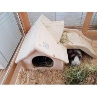 RESCH - Casa de dos plantas para conejos enanos y cobayas