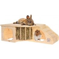 RESCH - Cave with rack for dwarf rabbit and guinea pig