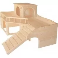 RESCH - Castillo de madera para conejos enanos y cobayas RESCH - Castillo de madera para conejos enanos y cobayas