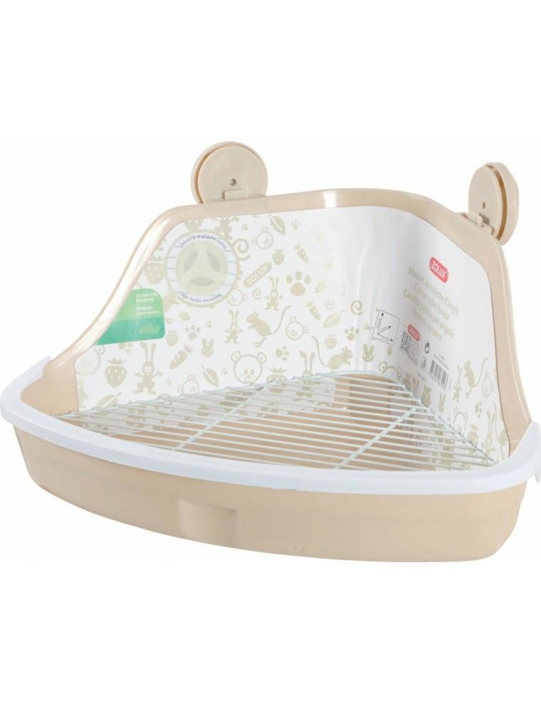 ZOLUX - Beige corner litter box for Rabbits and Rodents