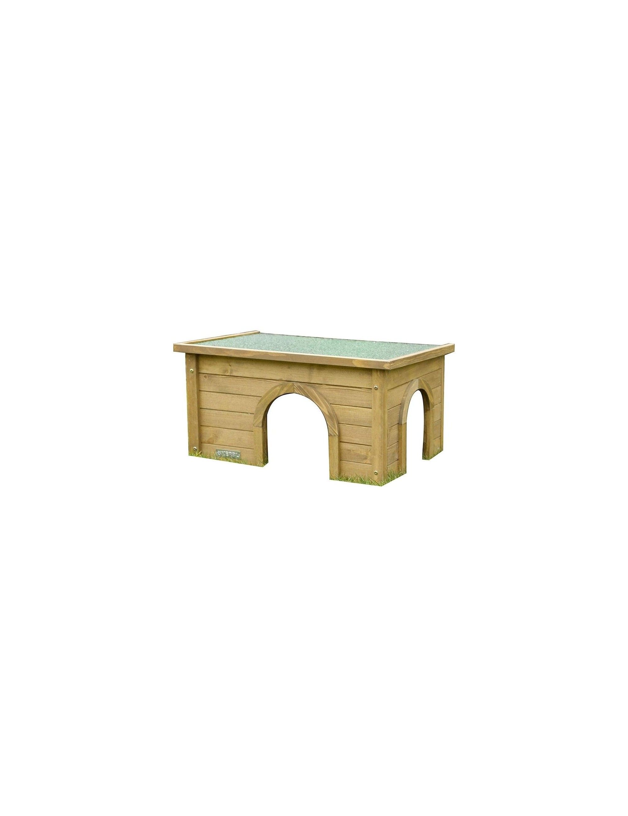 Casa exterior para gatos KERBL - 60 x 51 x 41 cm - Moca y marrón - Plástico