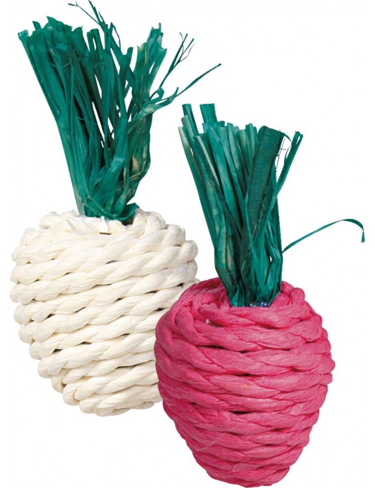 TRIXIE - Conjunto de brinquedos de palha para lanche “Rabanete”