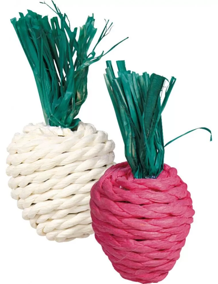 TRIXIE - Conjunto de brinquedos de palha para lanche “Rabanete”
