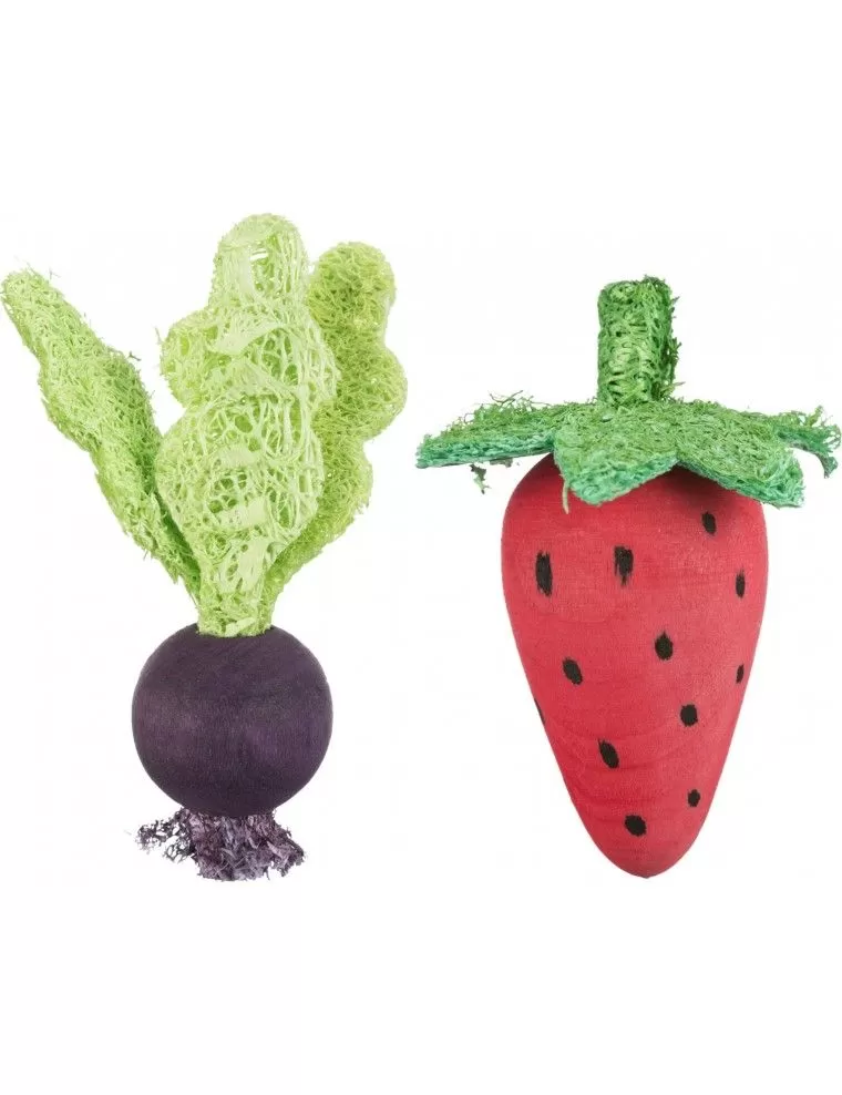 TRIXIE - Set de juguetes de madera y lufa