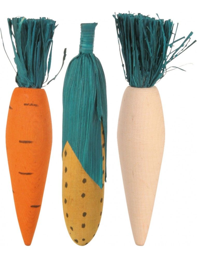 TRIXIE - Set di giocattoli in legno e paglia