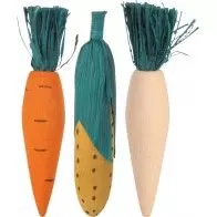 TRIXIE - Wooden and Straw Toy Set