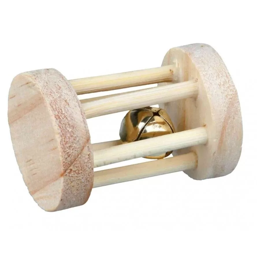 TRIXIE - Rouleau en bois avec Clochette TRIXIE - Rouleau en bois avec Clochette