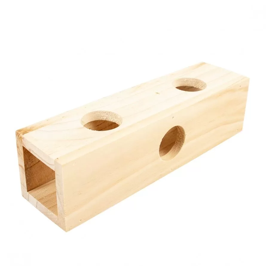 DUVO+ - Tunnel en Bois pour Petits Rongeurs DUVO+ - Tunnel en Bois pour Petits Rongeurs