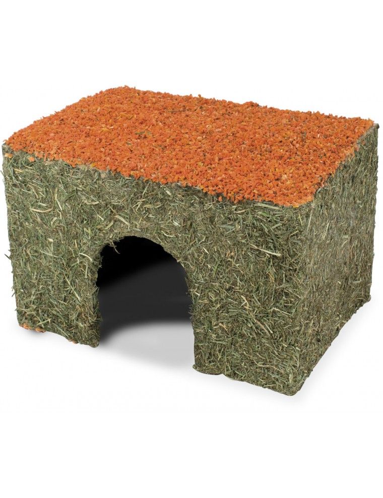JR FARM - Casetta da fieno con carota per conigli e roditori