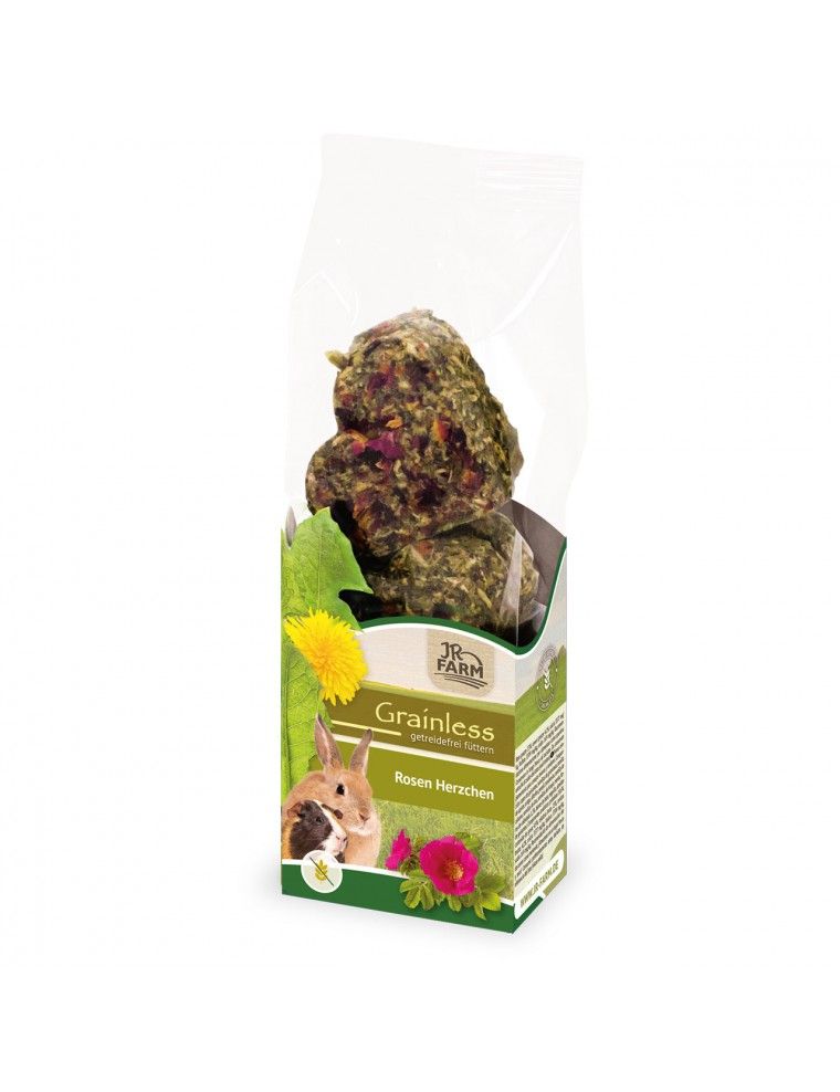 JR FARM - Corazones “sin grano” con flores de rosas