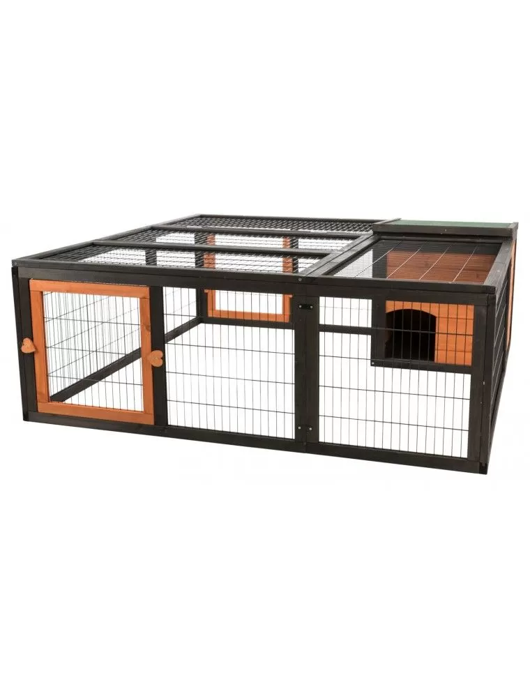 TRIXIE - Enclos en Bois avec Niche et Couverture