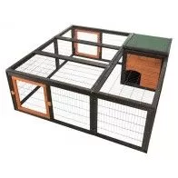 TRIXIE - Enclos en Bois avec Niche et Couverture TRIXIE - Enclos en Bois avec Niche et Couverture