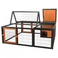TRIXIE - Enclos en Bois avec Niche et Couverture TRIXIE - Enclos en Bois avec Niche et Couverture