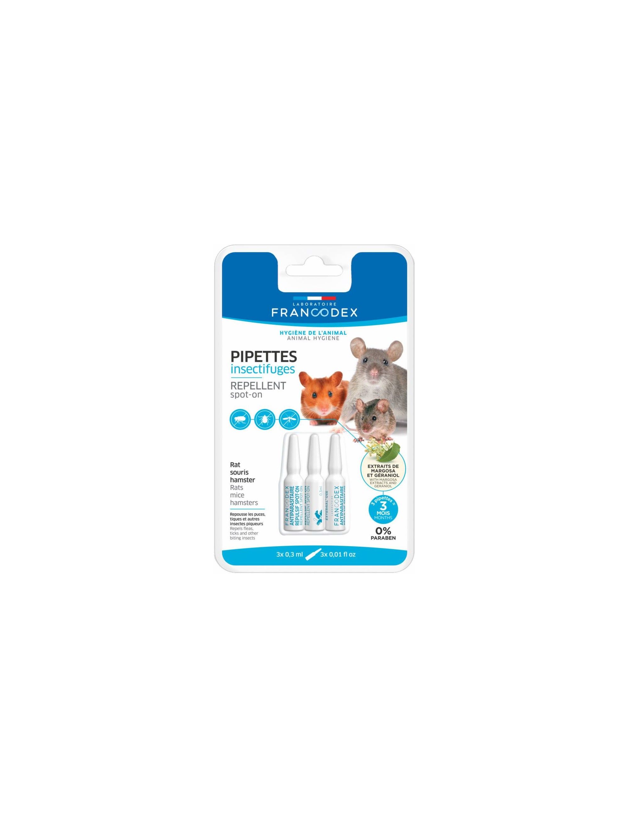 FRANCODEX - Insect Repellent Pipettes for Small Rodents