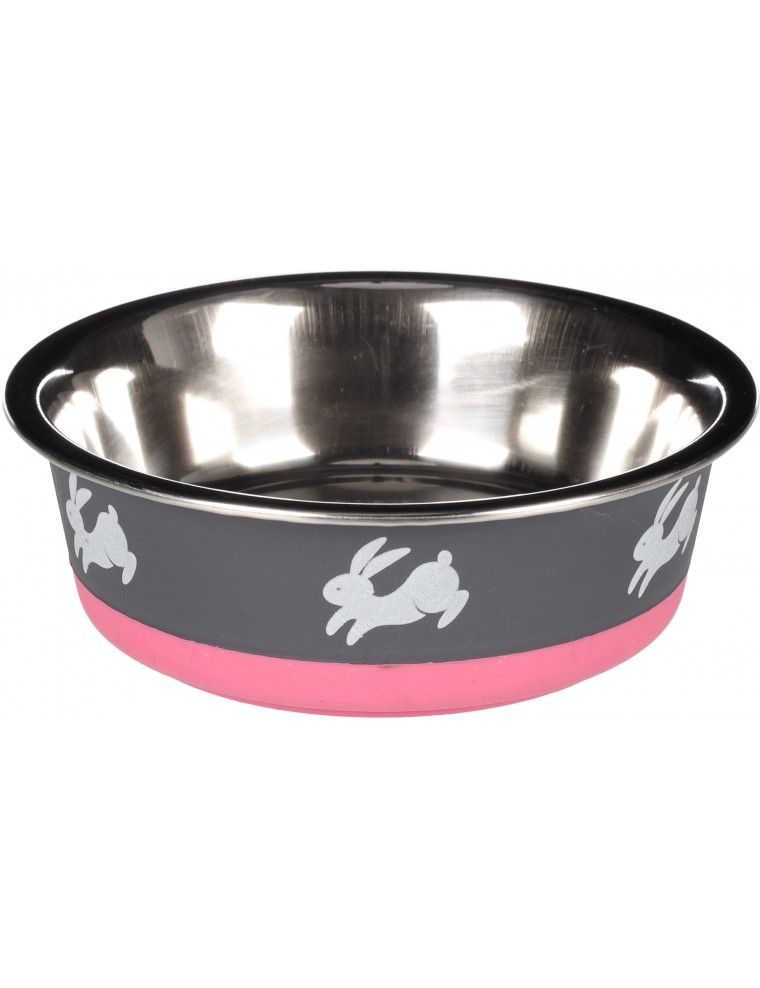 FLAMINGO - Tigela de Aço Inox para Coelhos e Roedores