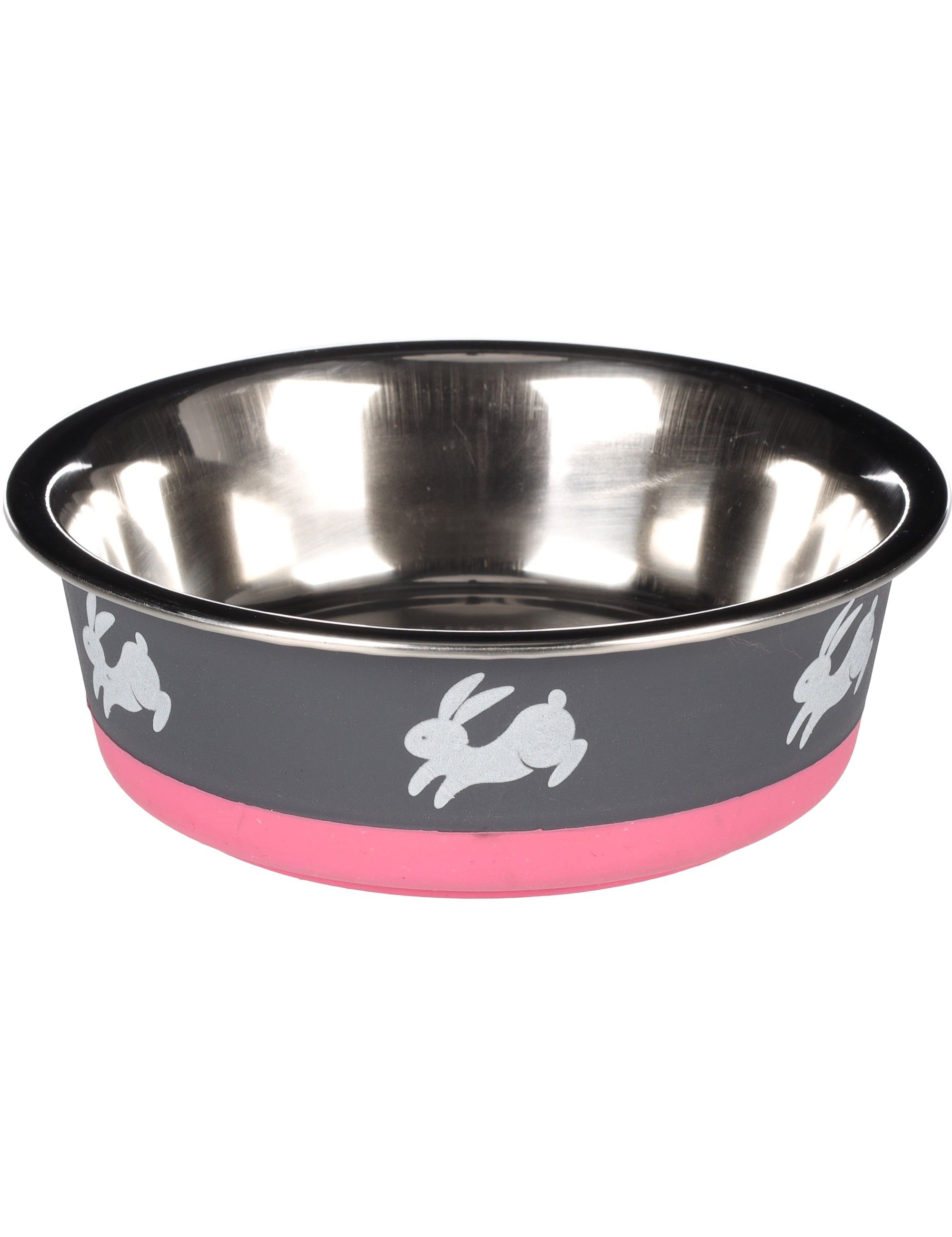 FLAMINGO - Cuenco de acero inoxidable para conejos y roedores