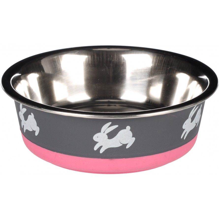 FLAMINGO - Cuenco de acero inoxidable para conejos y roedores FLAMINGO - Cuenco de acero inoxidable para conejos y roedores