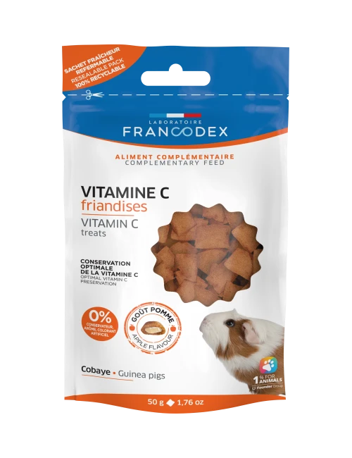 FRANCODEX - Friandises Vitamine C pour Cochon d'Inde FRANCODEX - Friandises Vitamine C pour Cochon d'Inde
